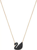 Rose Gold-Tone Crystal Swan Jewelry Piece