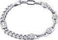 18K White Gold-Plated Sterling Silver Emerald-Cut Moissanite Bracelet