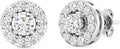 14K Yellow Gold-Plated Sterling Silver Round Lab-Grown Diamond Earrings