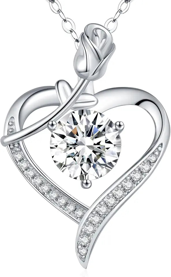 Moissanite Heart Necklace
