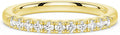 Round Moissanite Wedding Band, 2mm