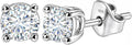 Sterling Silver Lab-Grown Diamond Stud Earrings