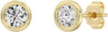Sterling Silver Round Lab-Grown Diamond Stud Earrings