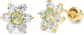 Gold-Tone Stud Floral Earrings