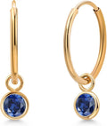 Gold-Tone Round Drop Earrings