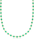 Gold-Tone Emerald Necklace