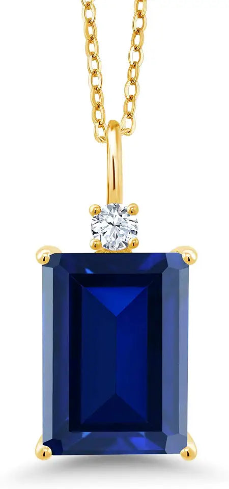 Created Sapphire Necklace