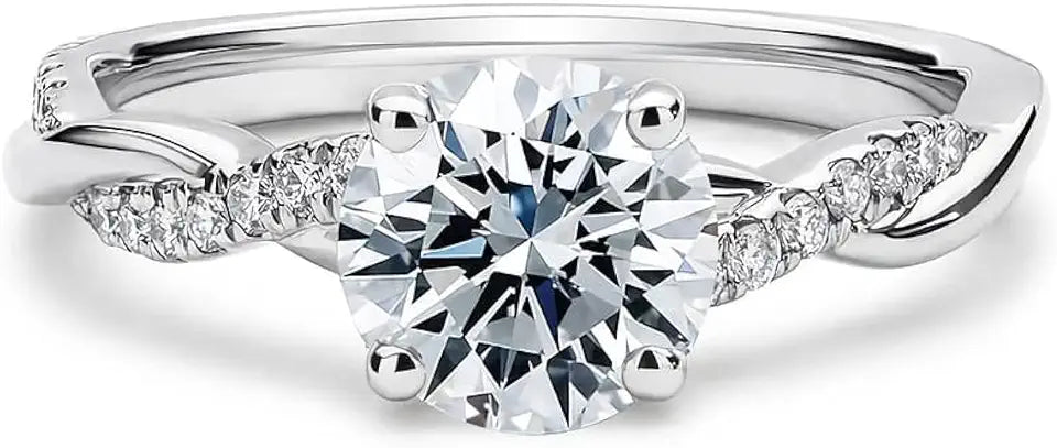 Round Moissanite Engagement Ring