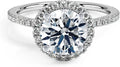 Moissanite Halo Engagement Ring