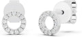 Round Stud Halo Earrings