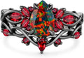 Sterling Silver Garnet Wedding Band