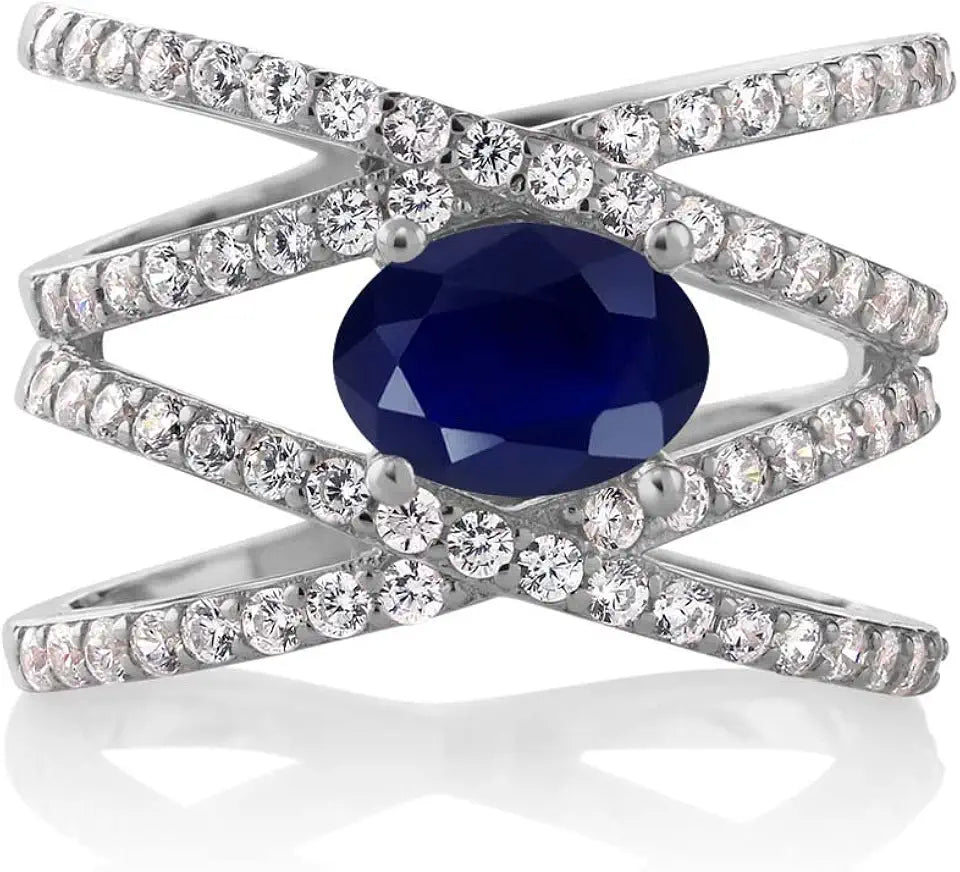 Oval Birthstone Cross Ring