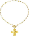 Gold-Tone Cross Necklace