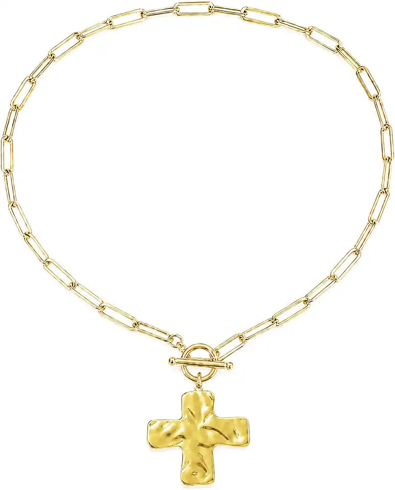 Gold-Tone Cross Necklace