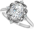Gold-Tone Halo Engagement Ring