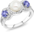 Freshwater Pearl Ring with Birthstone