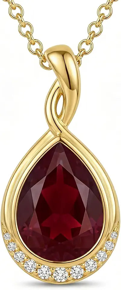 Gold-Tone Pear-Cut Necklace