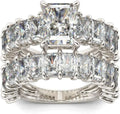 Sterling Silver Cubic Zirconia Solitaire Jewelry Set