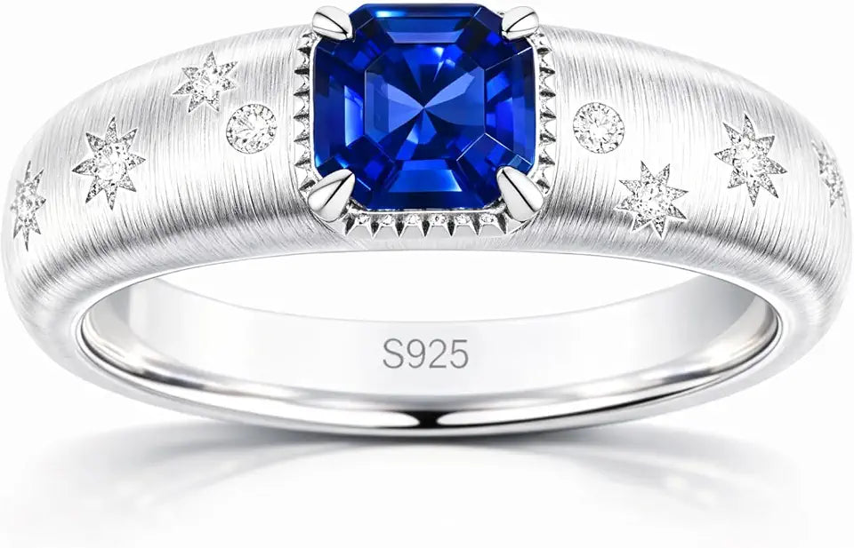 Created Sapphire Ring
