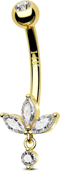 Gold-Tone Floral Body Jewelry