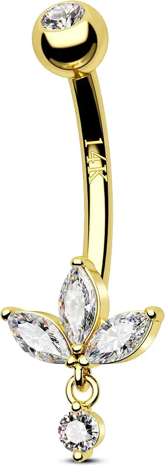 Gold-Tone Floral Body Jewelry