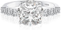 Sterling Silver Round Moissanite Ring