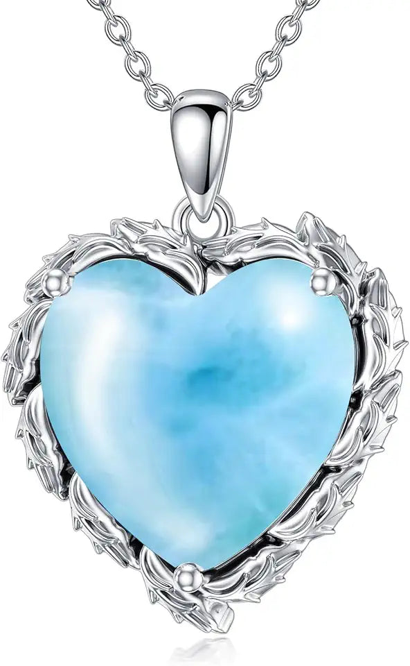 Sterling Silver Turquoise Heart Necklace