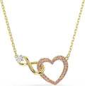 Gold-Tone Round Heart Infinity Pendant