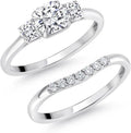 14K White Gold-Plated Sterling Silver Ring