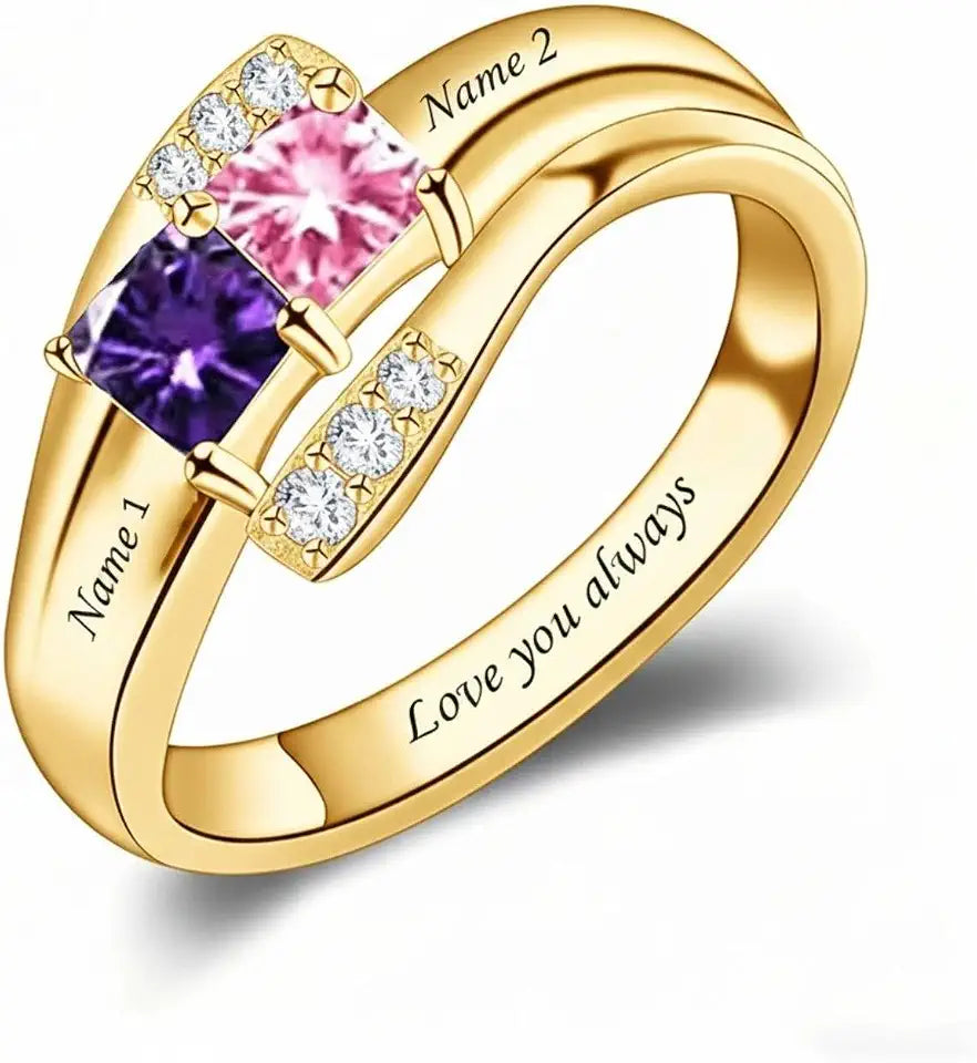 Gold-Tone Birthstone Ring