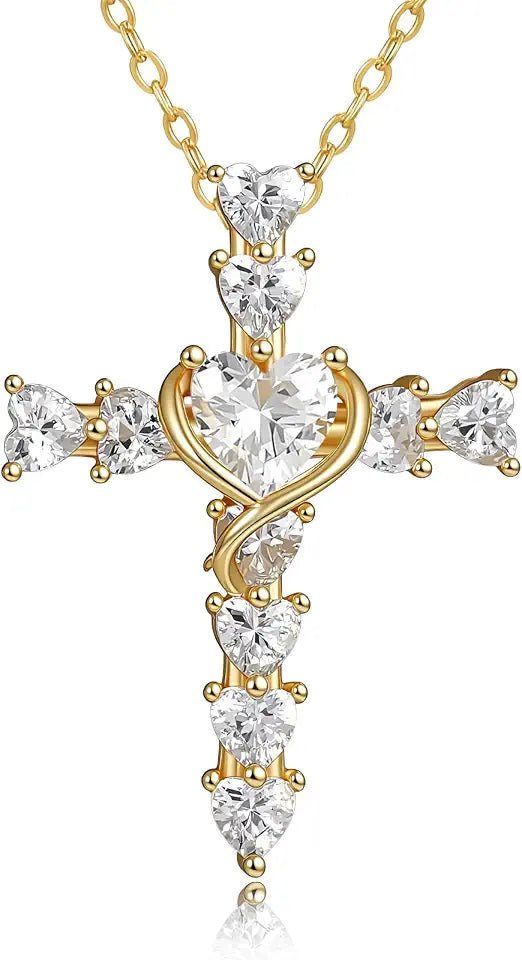 Gold-Tone Cross Necklace