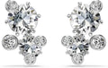 Rhodium-Plated Round Stud Earrings