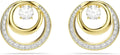 Gold-Tone Round Stud Earrings