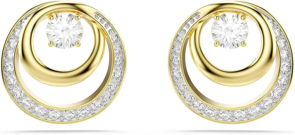 Gold-Tone Round Stud Earrings