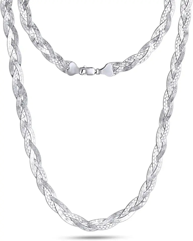 Gold-Tone Sterling Silver Snake Chain Necklace, 6.5mm
