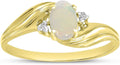 Gold-Tone Oval Opal Ring
