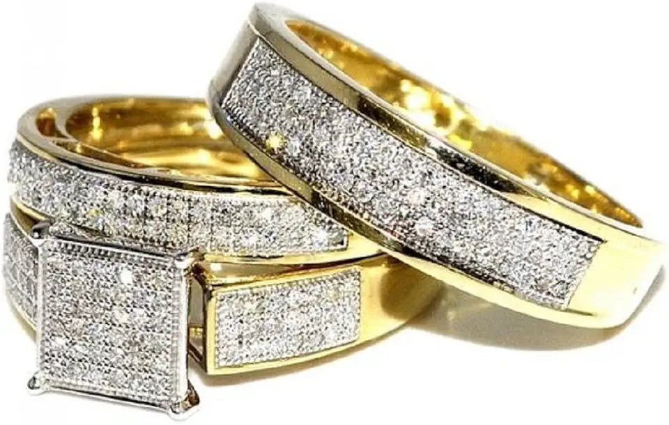 Gold-Tone Round Cubic Zirconia Ring