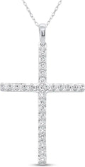 Lab-Grown Diamond Cross Necklace