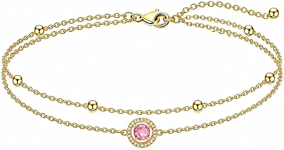 14K Yellow Gold-Plated Birthstone Bracelet