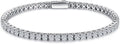 Sterling Silver Moissanite Tennis Bracelet, 4MM