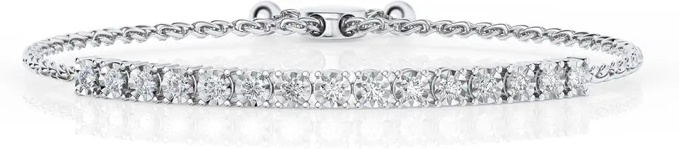 Sterling Silver Lab-Grown Diamond Bracelet
