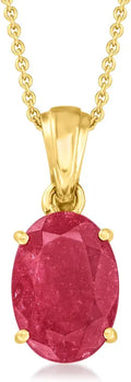 Gold-Tone Ruby Necklace, 18 inches