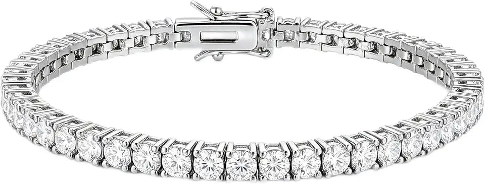 Sterling Silver Moissanite Tennis Bracelet
