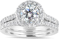 Moissanite Halo Engagement Ring