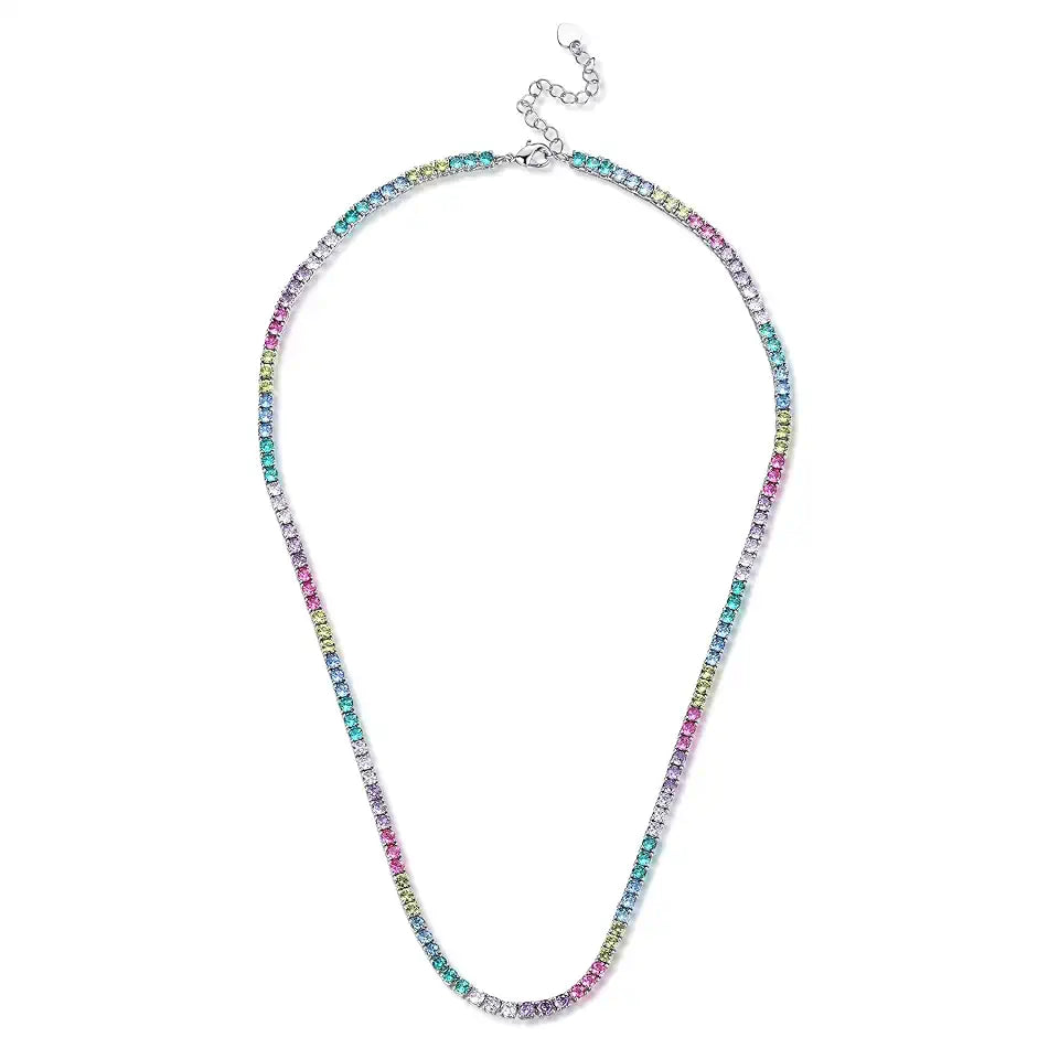 Sterling Silver Tennis Necklace