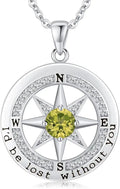 Sterling Silver Compass Necklace