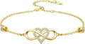 Gold-Tone Heart Infinity Bracelet