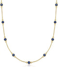 Gold-Tone Sapphire Necklace
