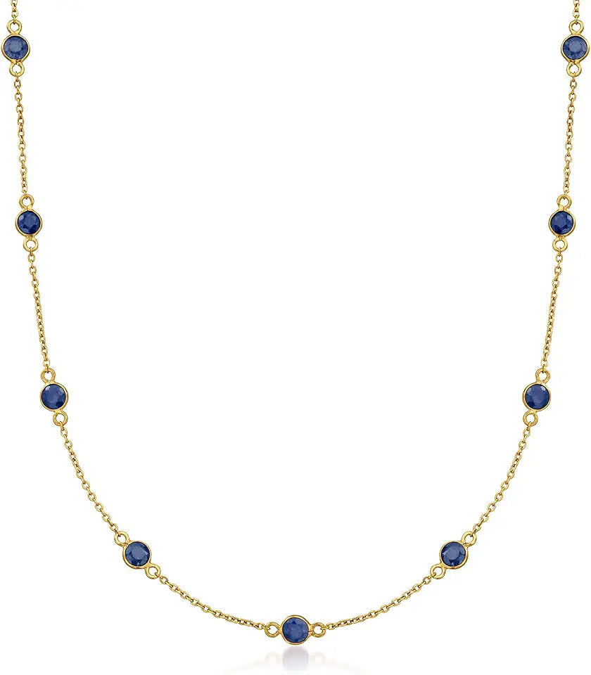 Gold-Tone Sapphire Necklace