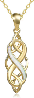 Gold-Tone Opal Cross Necklace